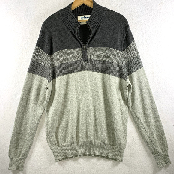 Urban Pipeline Mens Lightweight Sweater Sz L Gray‎ Y2K Grunge Skate Preppy Soft - Picture 1 of 10